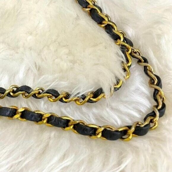 Authentic CHANEL CC Paris Limited Double Flap Bag Lambskin Matelasse Chain Black - Picture 13 of 14